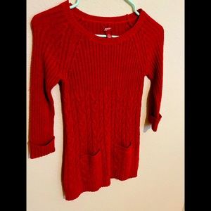 NWOT Arizona Girls Red Sweater